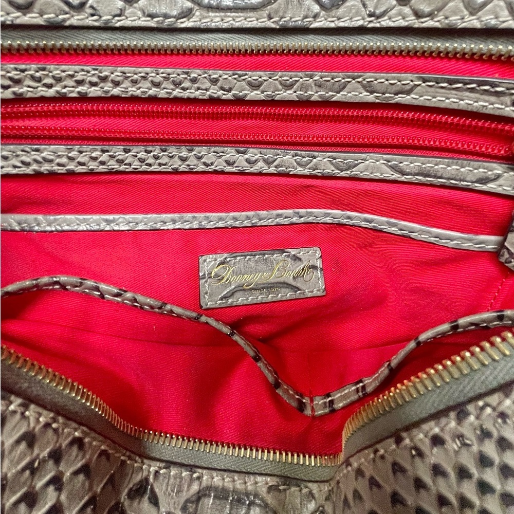 Dooney & Bourke Gray Python Embossed Tote Bag - image 4